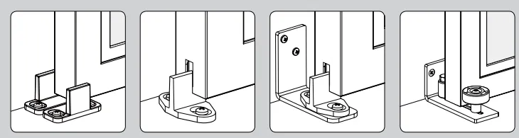 Glass Barn Door Floor Guides