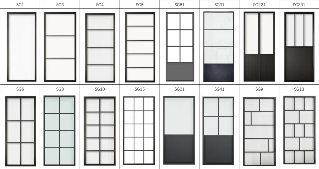 glass barn door style