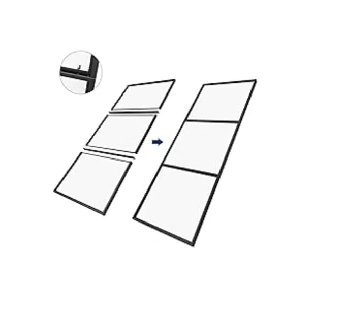 knock down metal glass doors