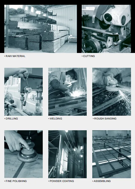 metal glass barn doors Producing process