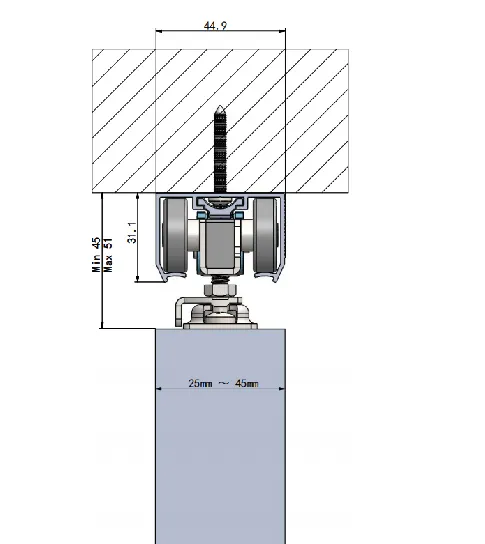 pocket door kit drawing