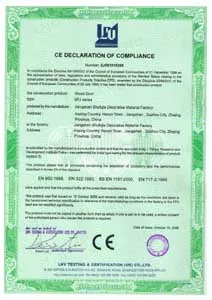 CE certificate for door