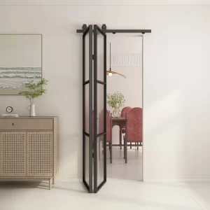 Single Bi-folding steel doors